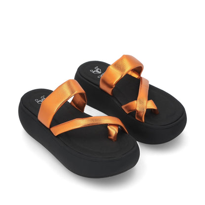 Sandalia Naranja Mujer 43031