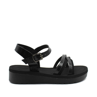 Sandalia Negra Mujer 13211