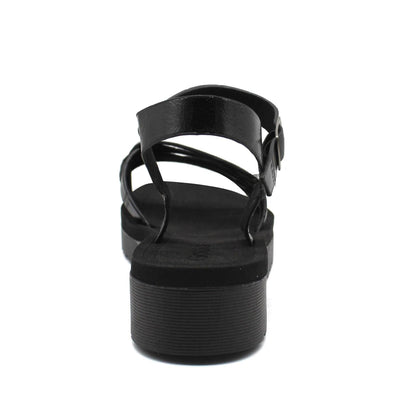 Sandalia Negra Mujer 13211
