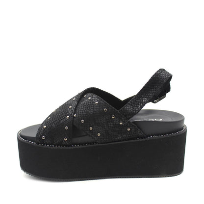 Sandalia Negra Mujer 15663