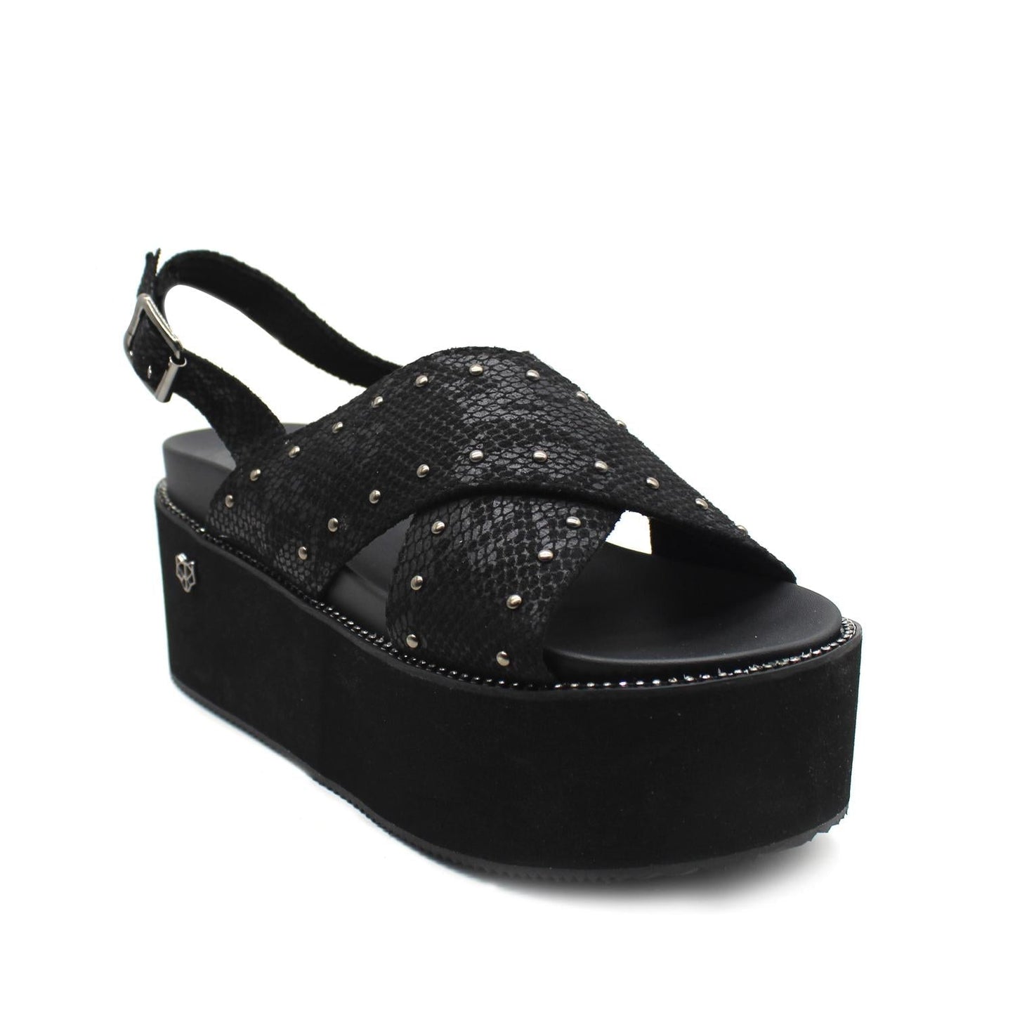 Sandalia Negra Mujer 15663