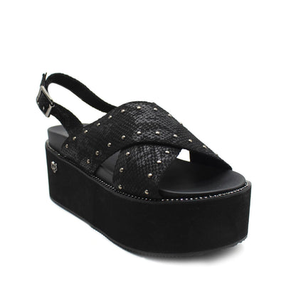 Sandalia Negra Mujer 15663