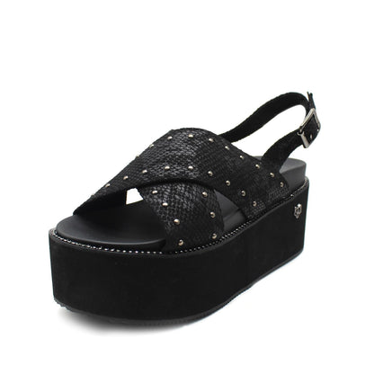 Sandalia Negra Mujer 15663