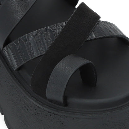 Sandalia Negra Mujer 1567A