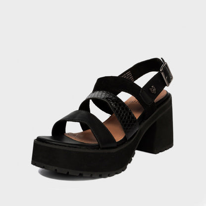 Sandalia Negra Mujer 25794