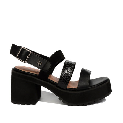 Sandalia Negra Mujer 25794