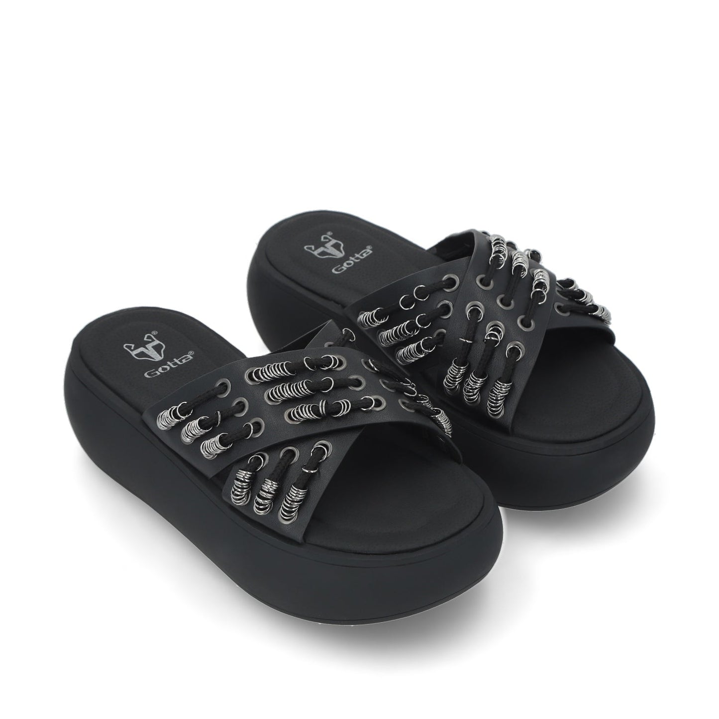 Sandalia Negra Mujer 43033