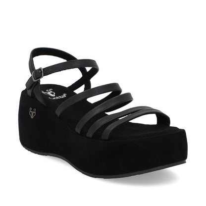 Sandalia Negra Mujer 45822