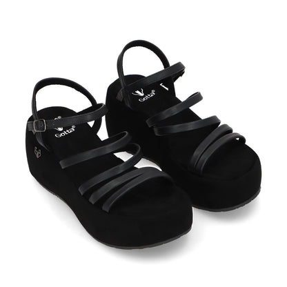 Sandalia Negra Mujer 45822