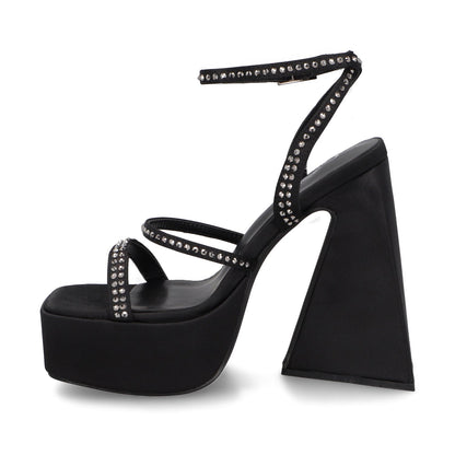 Sandalia Negra Mujer 45931