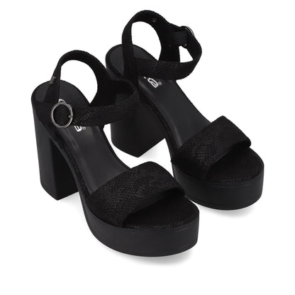 Sandalia Negra Mujer 45961