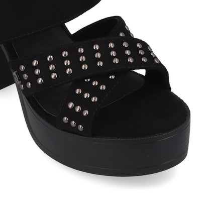 Sandalia Negra Mujer 45964