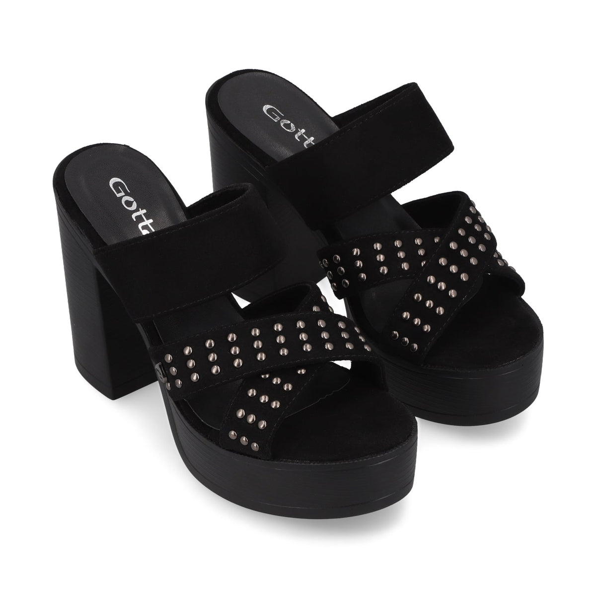 Sandalia Negra Mujer 45964