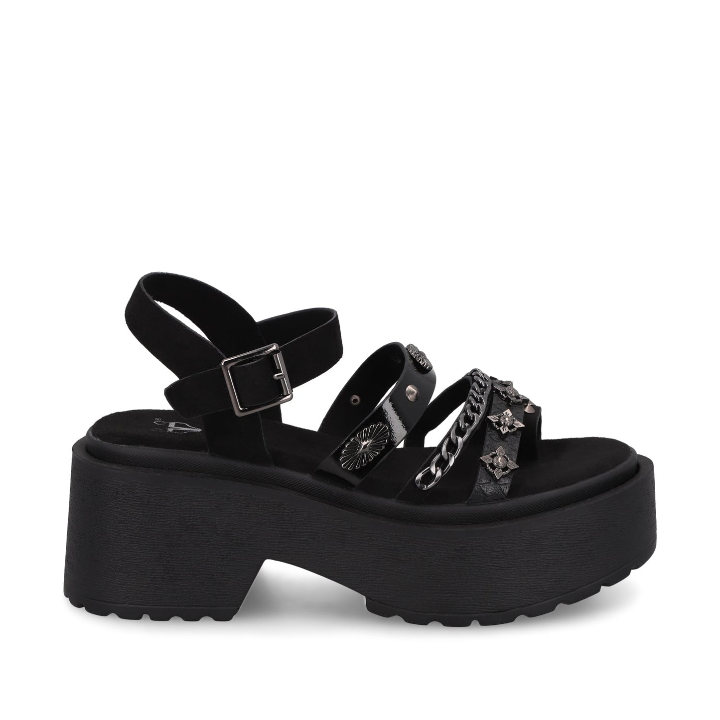 Sandalia Negra Mujer 45982