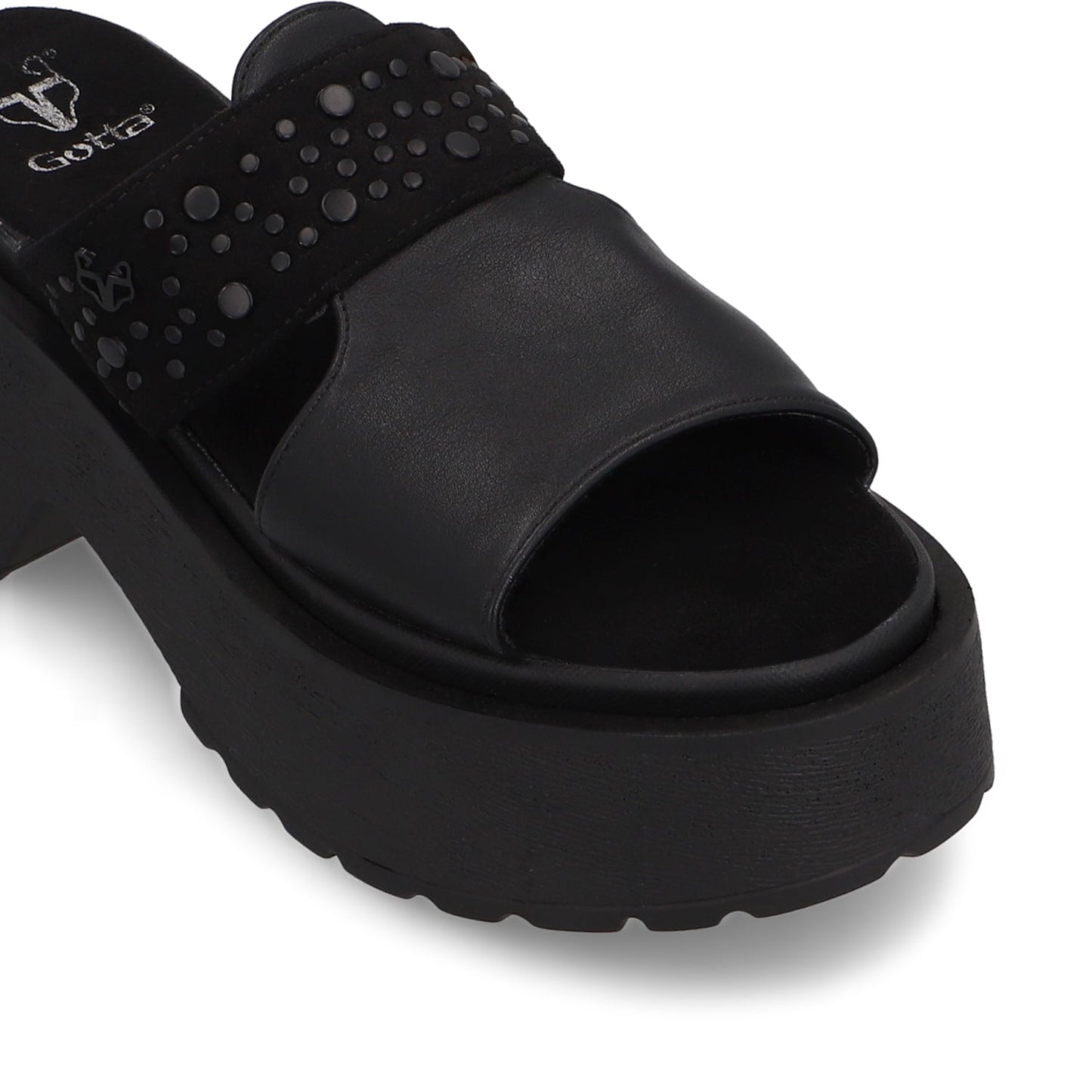 Sandalia Negra Mujer 45983