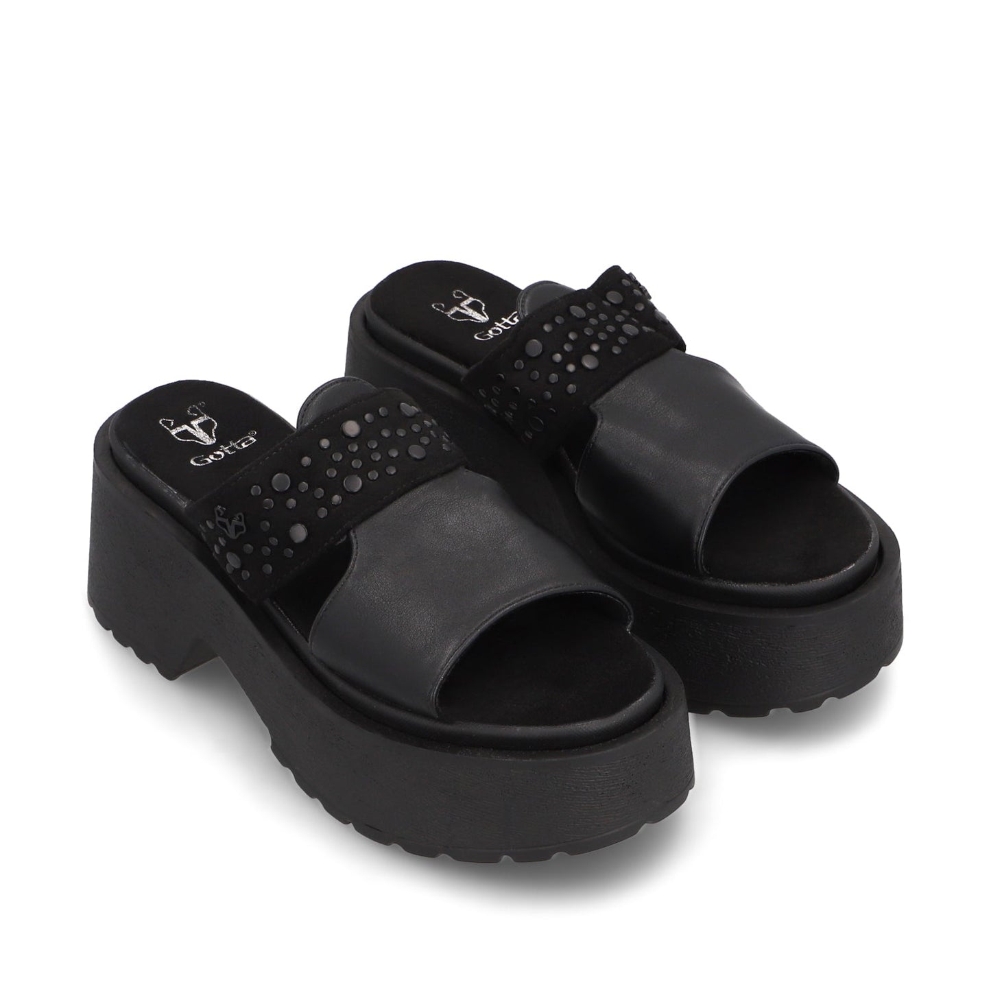 Sandalia Negra Mujer 45983