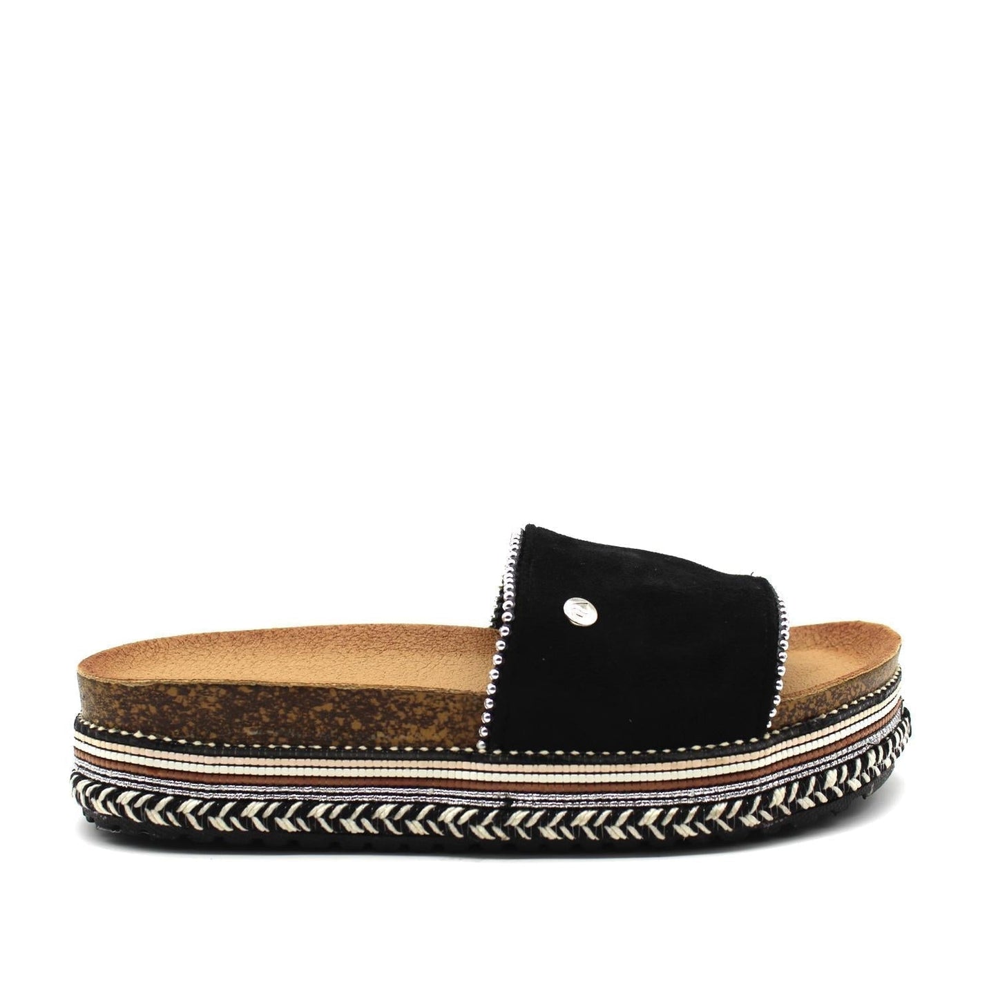 Sandalia Negra Mujer C7281