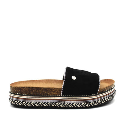 Sandalia Negra Mujer C7281