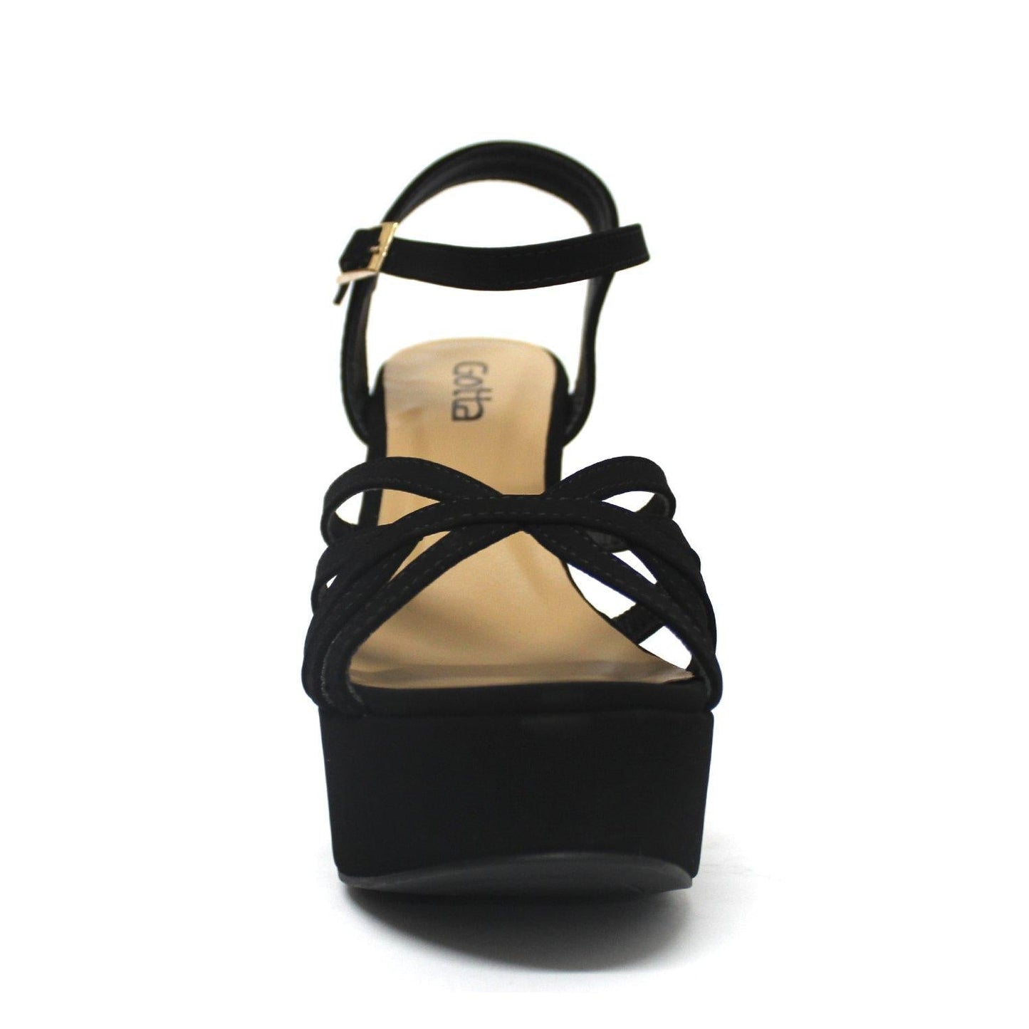 Sandalia Negra Tacón Mujer 86131