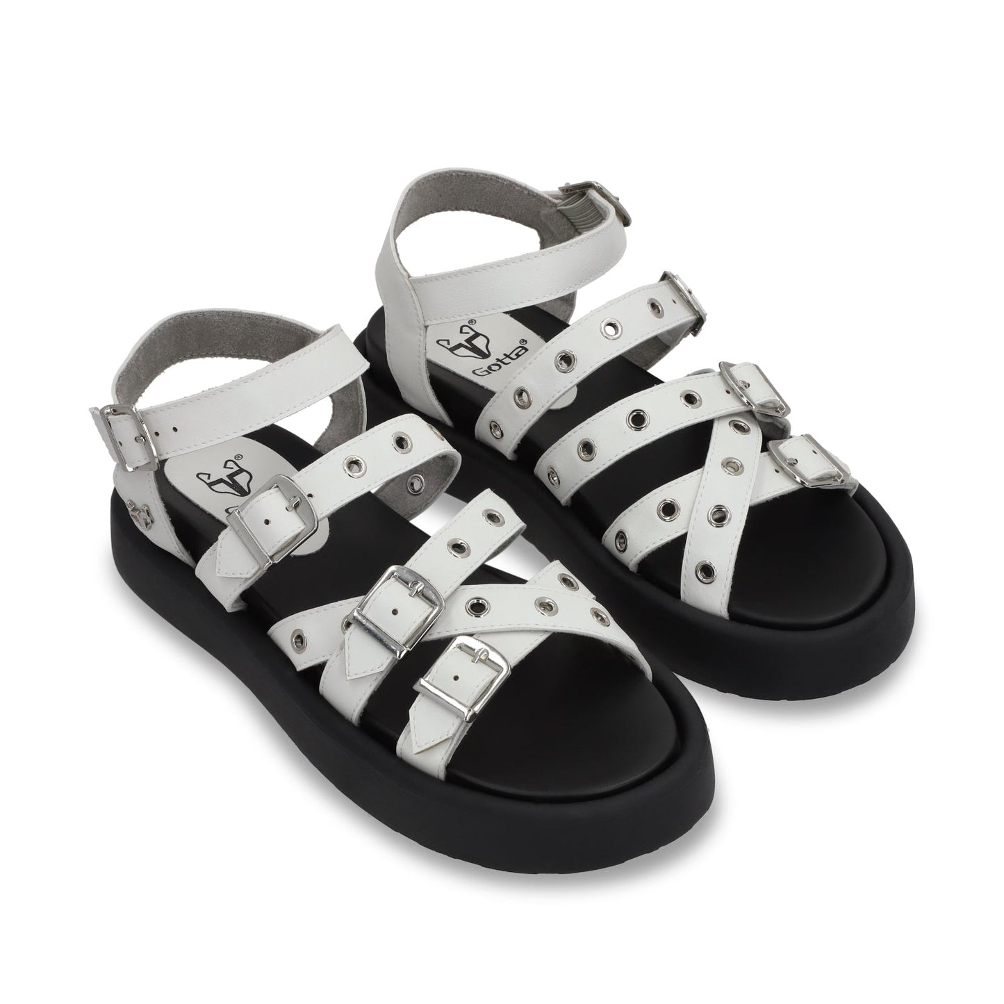 Sandalia Plana Blanca Mujer 55950
