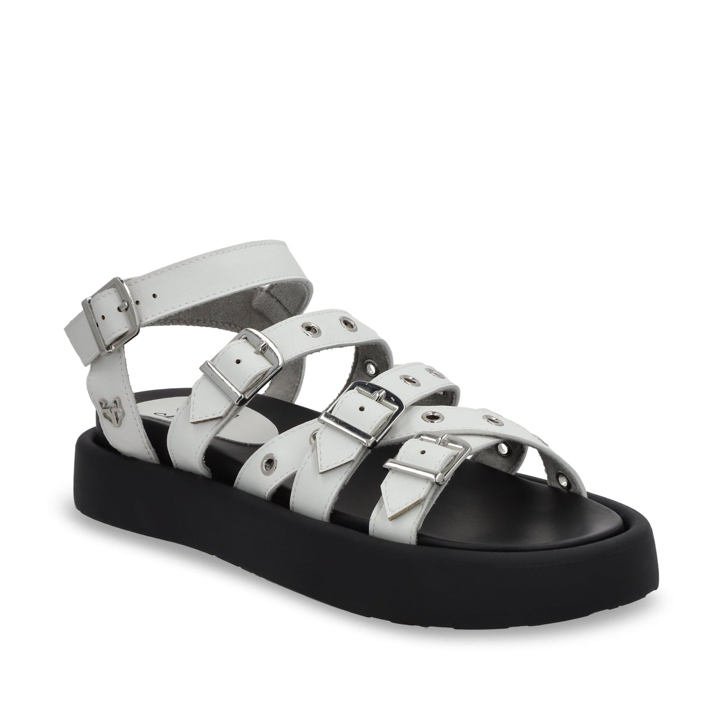 Sandalia Plana Blanca Mujer 55950