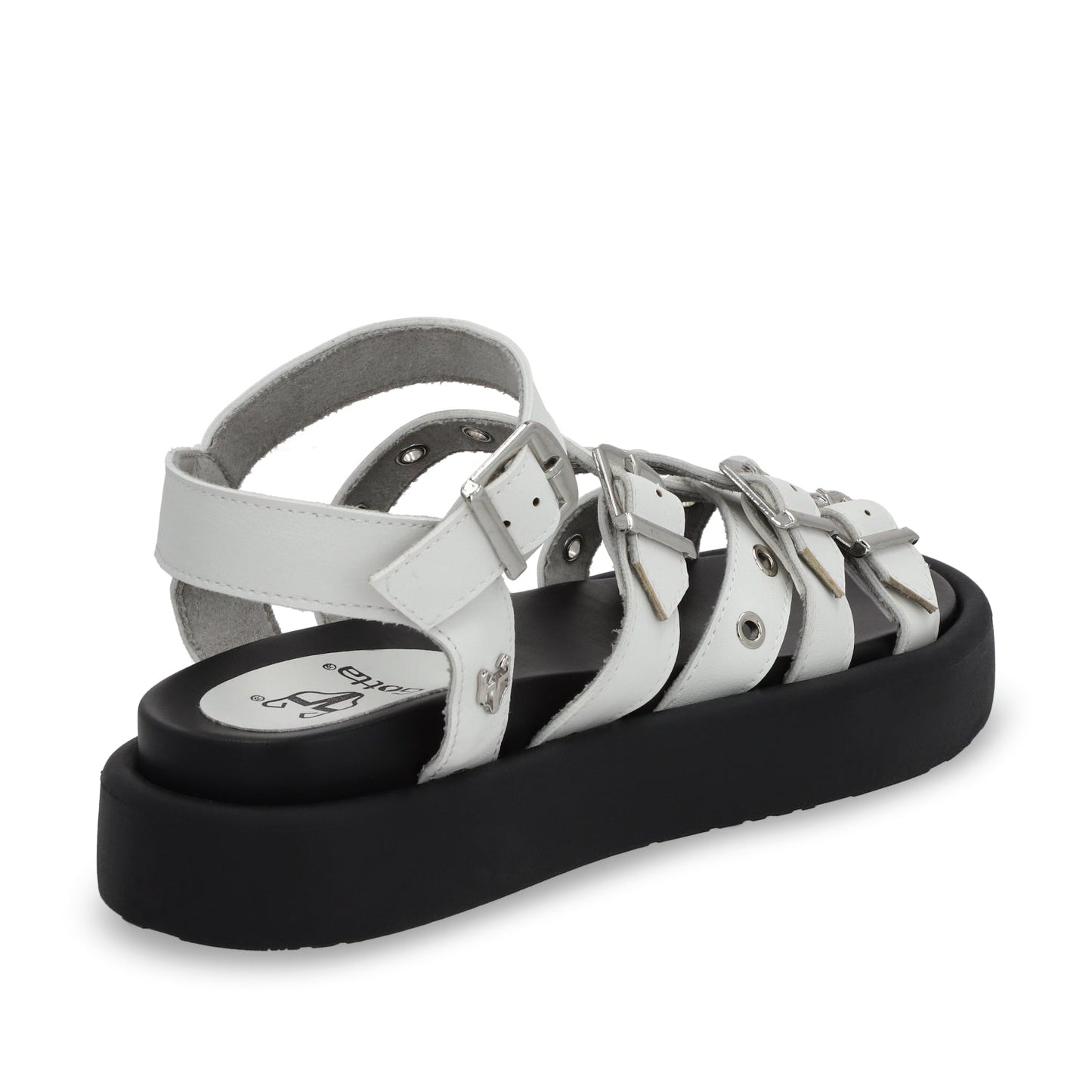 Sandalia Plana Blanca Mujer 55950