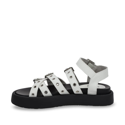Sandalia Plana Blanca Mujer 55950