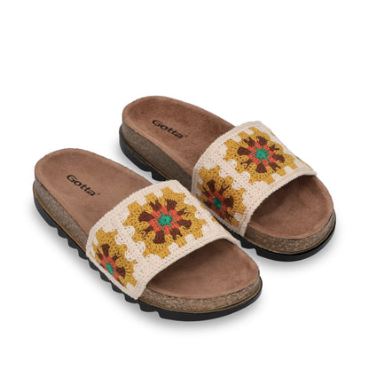 Sandalia Plana Multicolor Mujer 52030