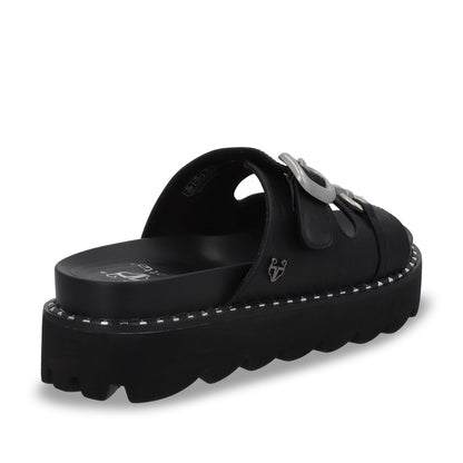 Sandalia Plana Negra Mujer 1573D - Gotta Mexico