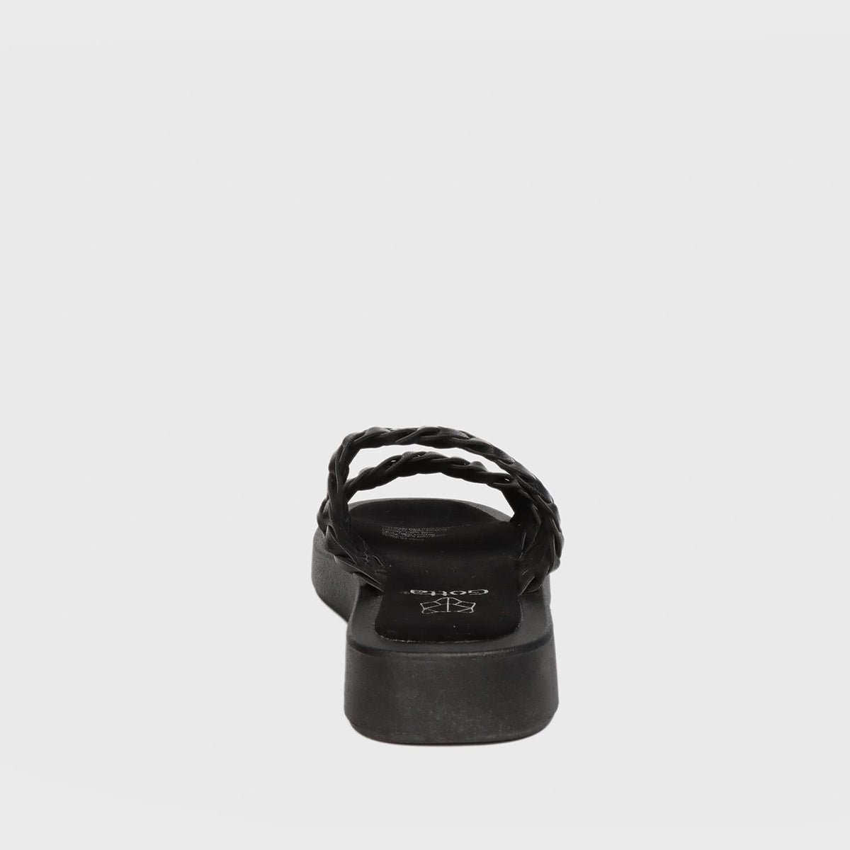 Sandalia Plana Negra Mujer 23290