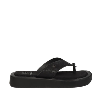 Sandalia Plana Negra Mujer 23292