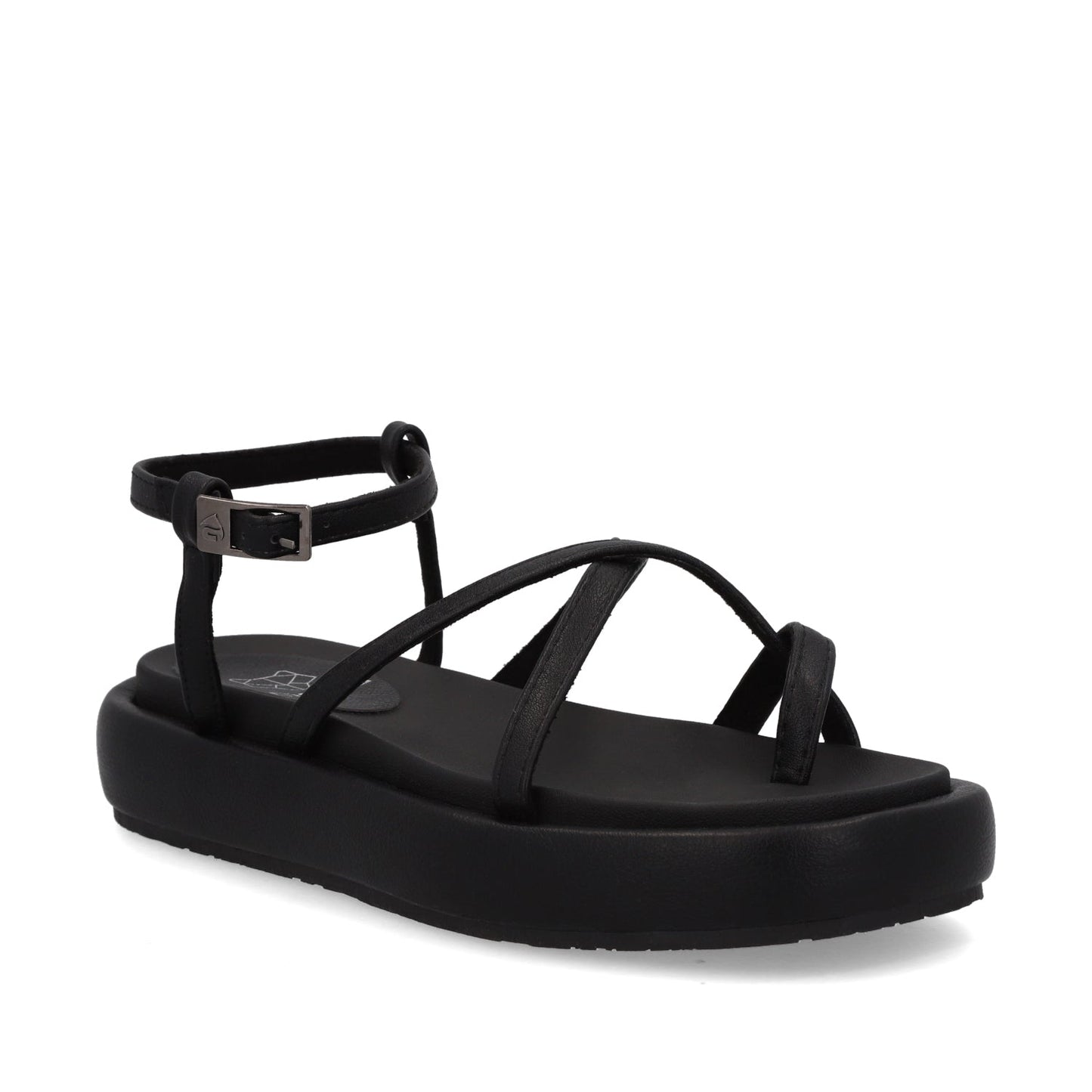 Sandalia Plana Negra Mujer 35210