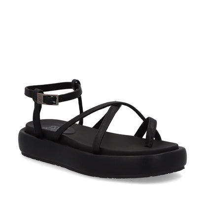 Sandalia Plana Negra Mujer 35210