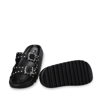 Sandalia Plana Negra Mujer 52060