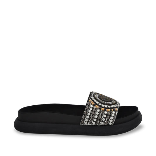 Sandalia Plana Negra Mujer 53704 - Gotta Mexico