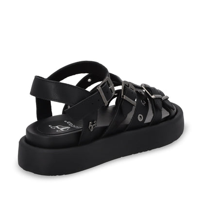 Sandalia Plana Negra Mujer 55950 - Gotta Mexico