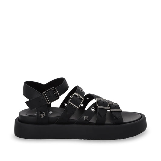 Sandalia Plana Negra Mujer 55950 - Gotta Mexico