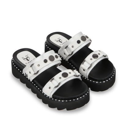 Sandalia Plano Blanco Mujer 1573B
