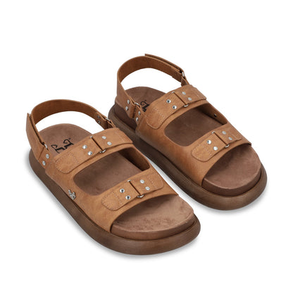 Sandalia Plano Café Mujer 53701