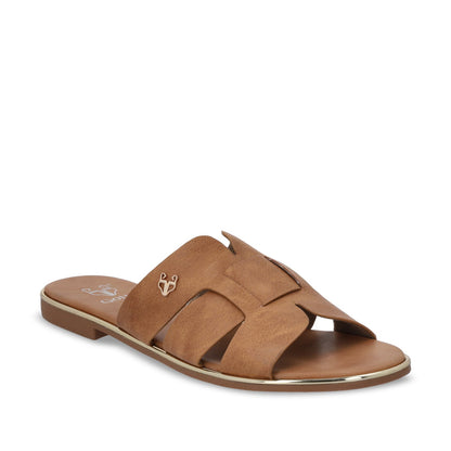 Sandalia Plano Camel Mujer 55210 - Gotta Mexico