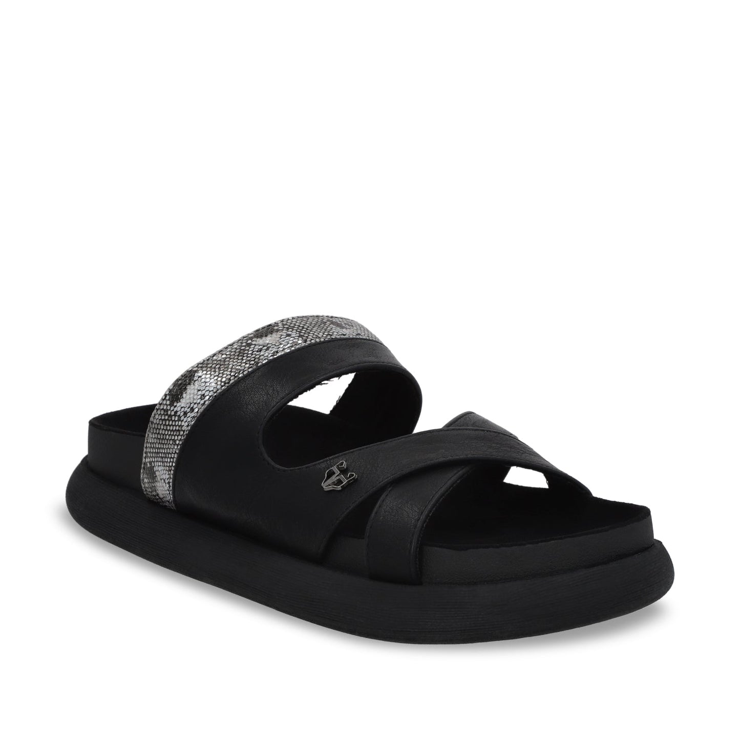 Sandalia Plano Negro Mujer 53700
