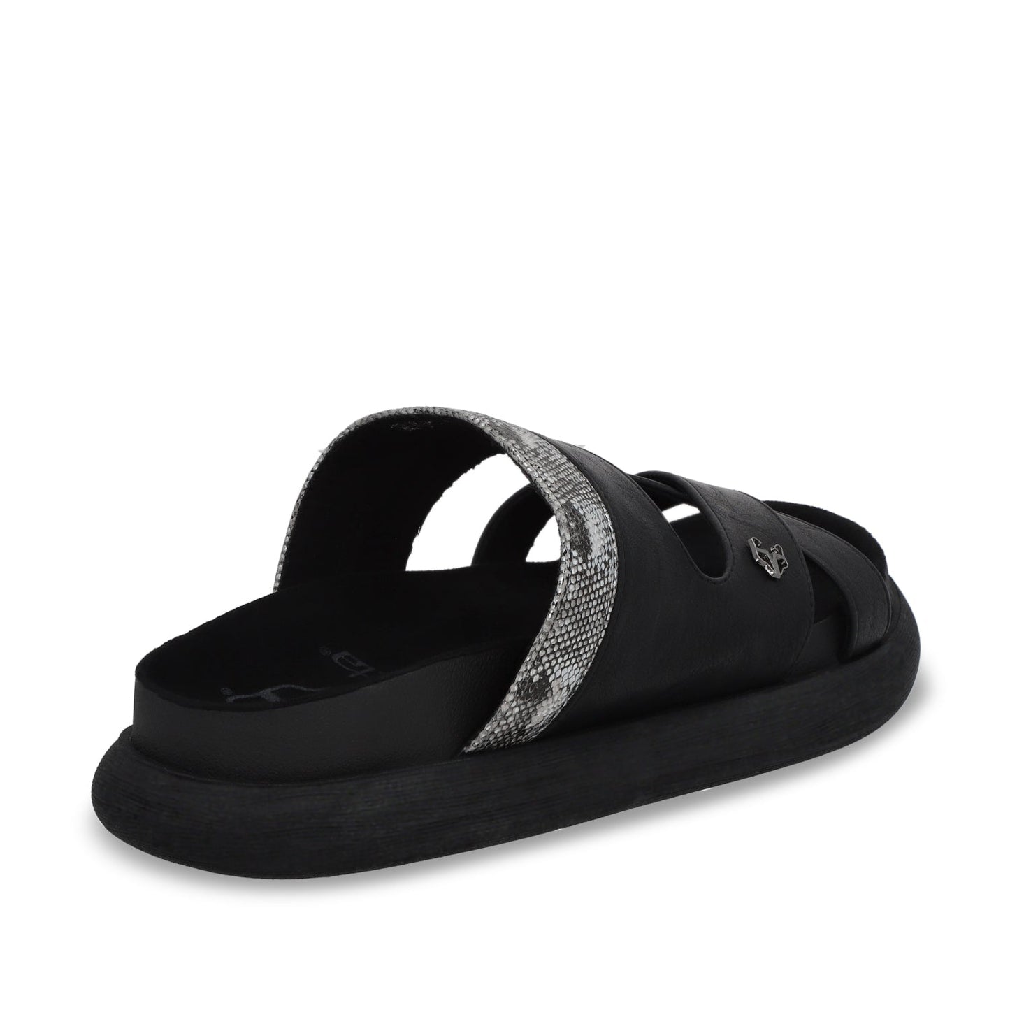 Sandalia Plano Negro Mujer 53700