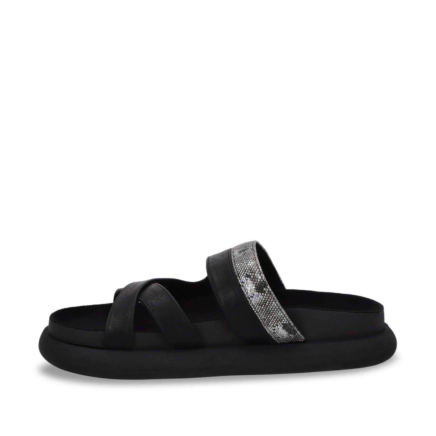 Sandalia Plano Negro Mujer 53700