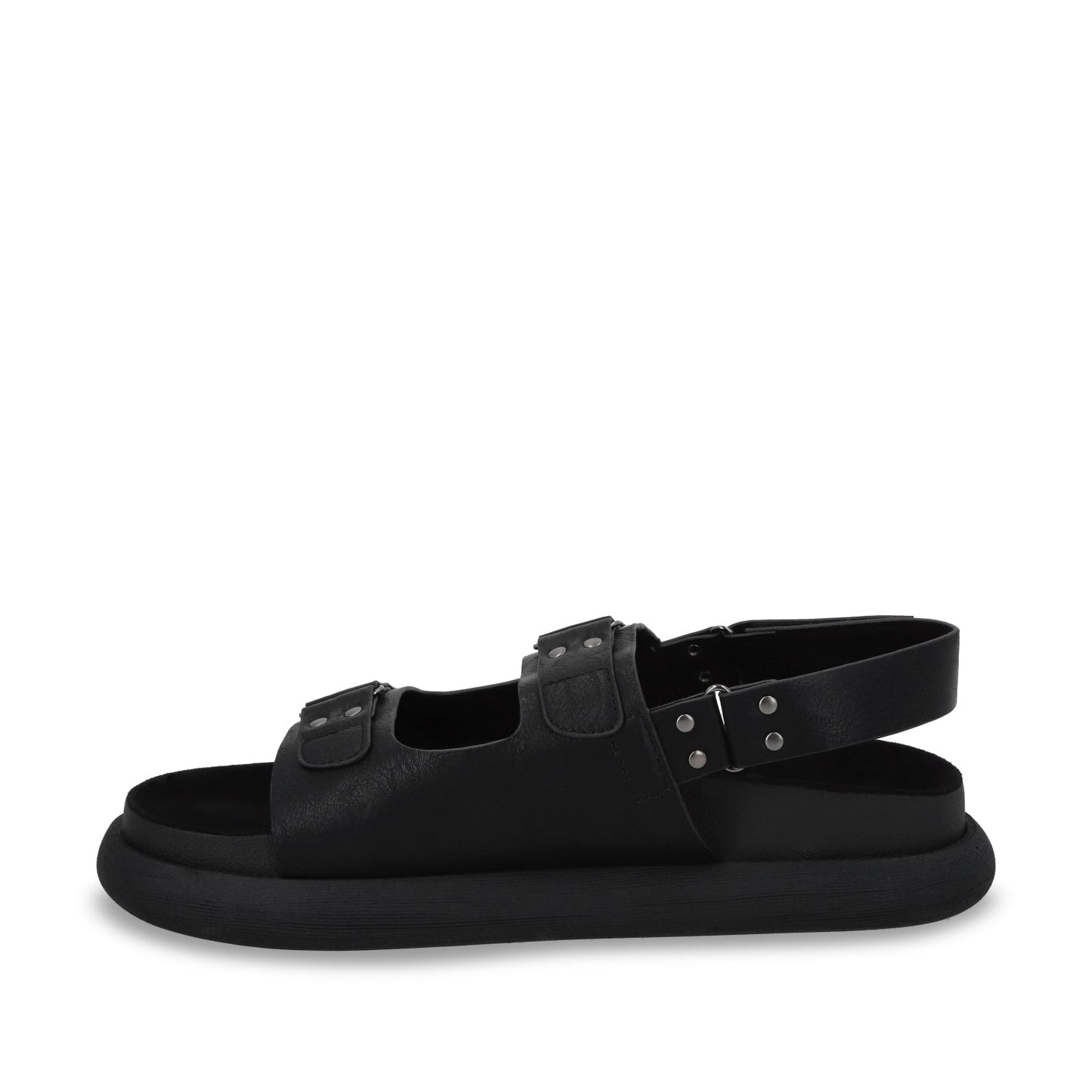 Sandalia Plano Negro Mujer 53701