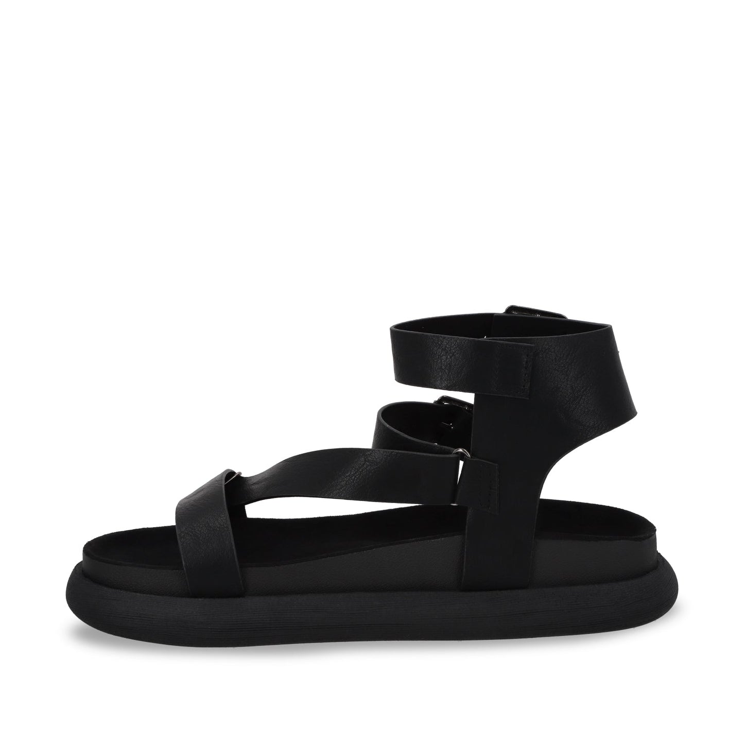 Sandalia Plano Negro Mujer 53702