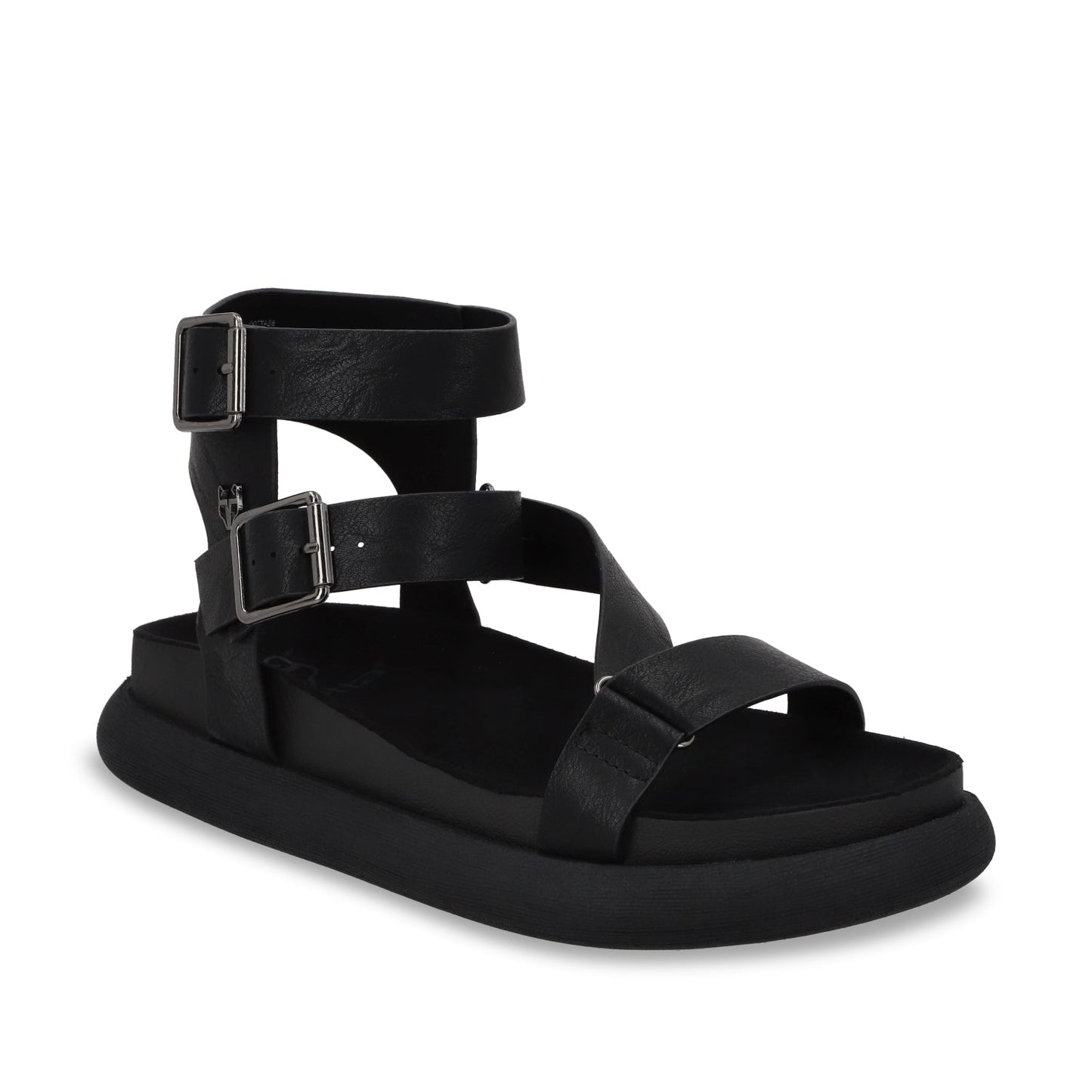 Sandalia Plano Negro Mujer 53702