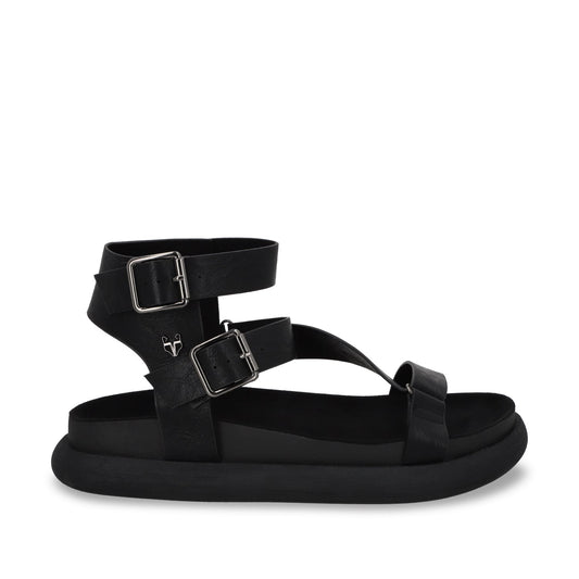 Sandalia Plano Negro Mujer 53702 - Gotta Mexico