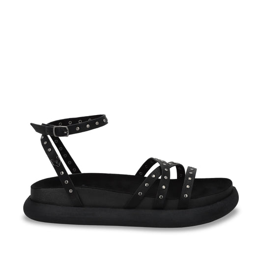 Sandalia Plano Negro Mujer 53703 - Gotta Mexico