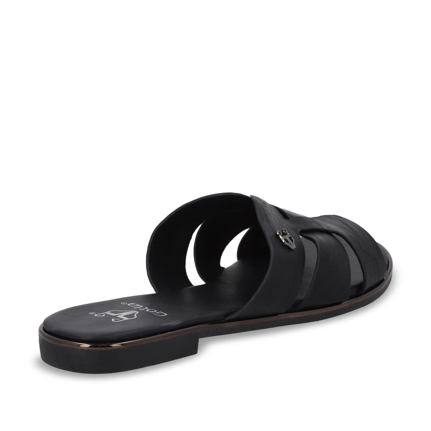 Sandalia Plano Negro Mujer 55210 - Gotta Mexico
