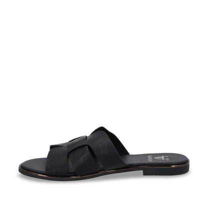 Sandalia Plano Negro Mujer 55210 - Gotta Mexico